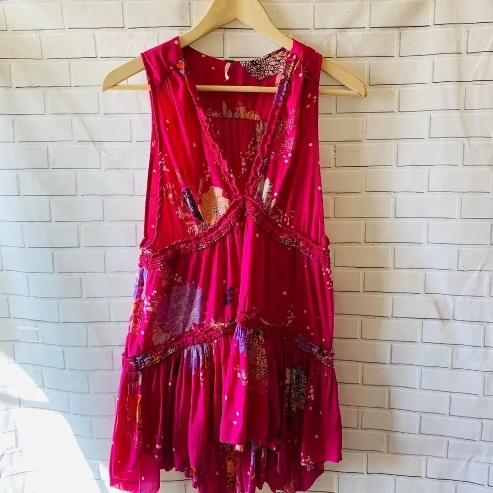 Free People Purple‎ Haze Pink Tunic Size S
